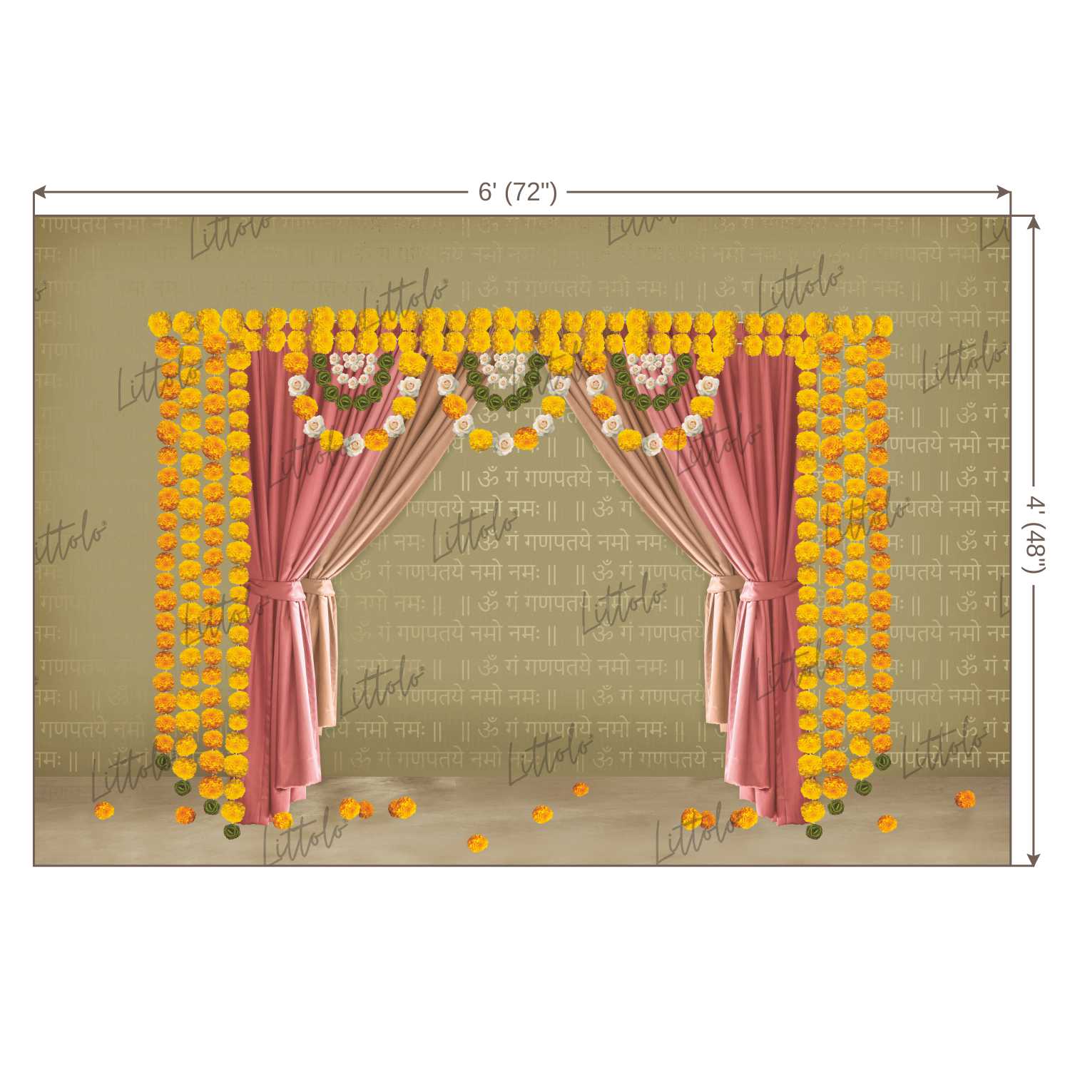 LB0513 Ganesha Ganpati Backdrop-145143