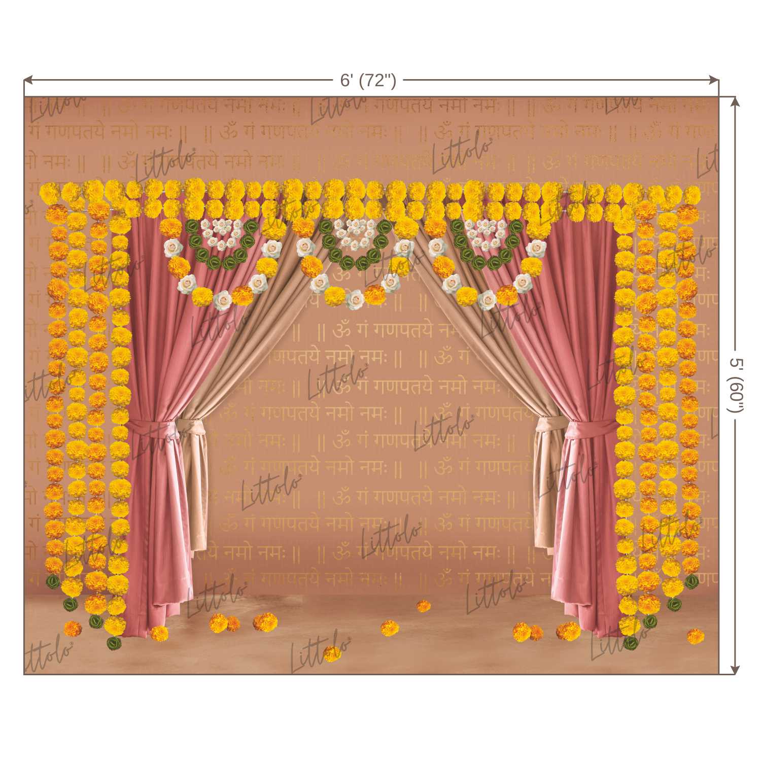LB0513 Ganesha Ganpati Backdrop-145143