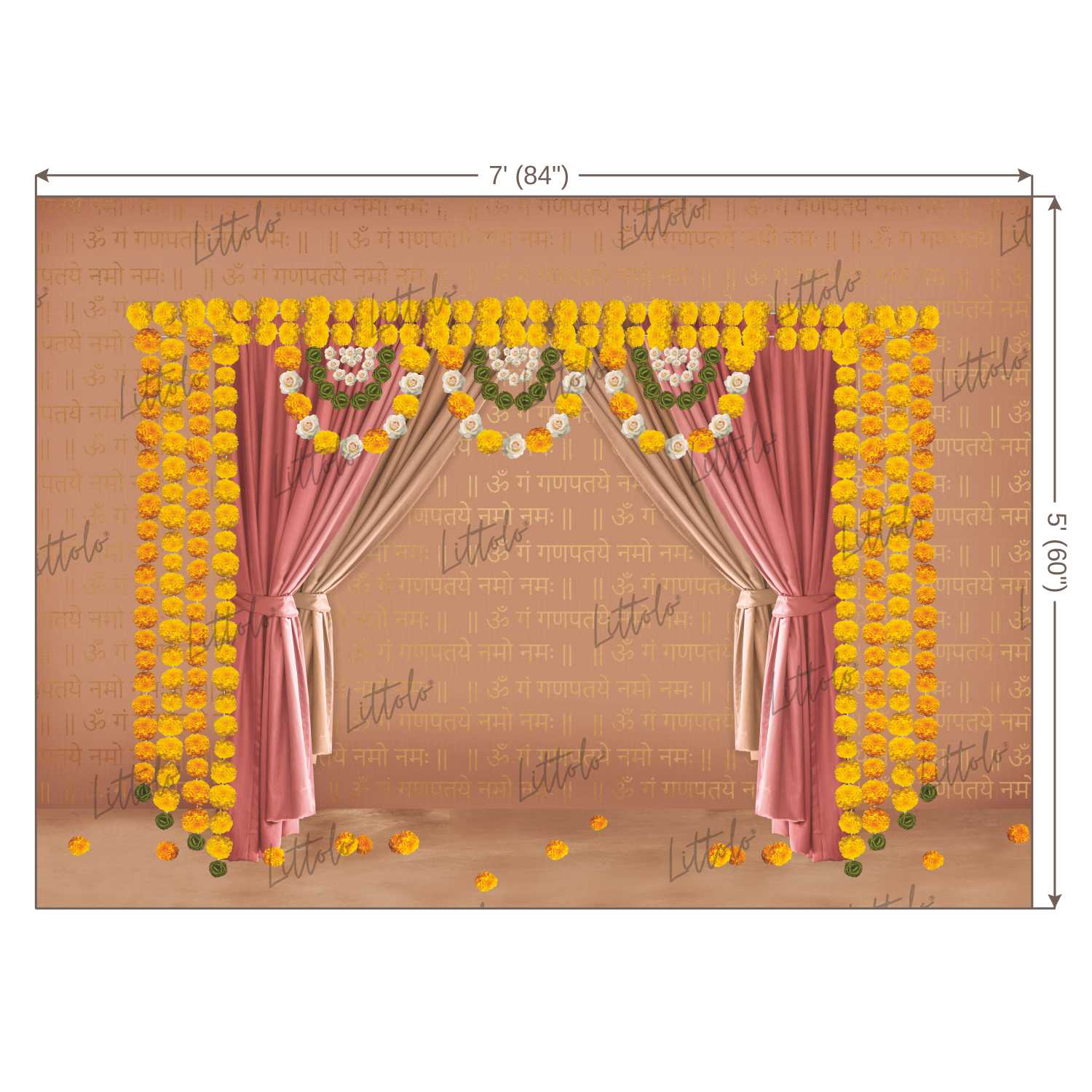 LB0513 Ganesha Ganpati Backdrop-145143