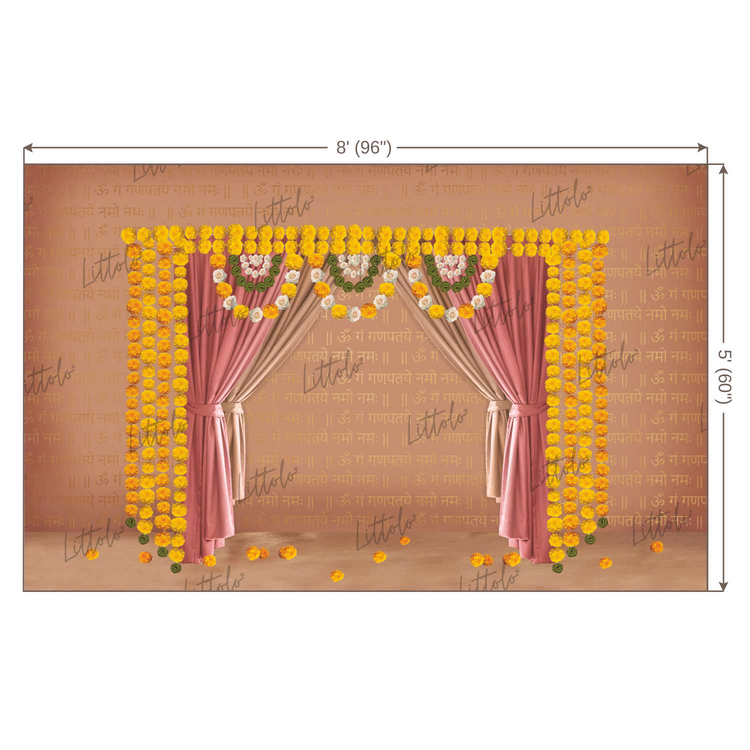 LB0513 Ganesha Ganpati Backdrop-145143