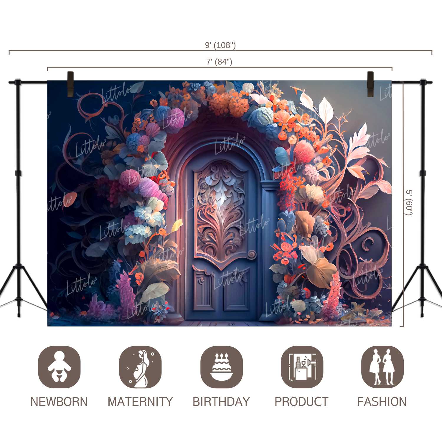 LB0526 Vintage Doorway Backdrop