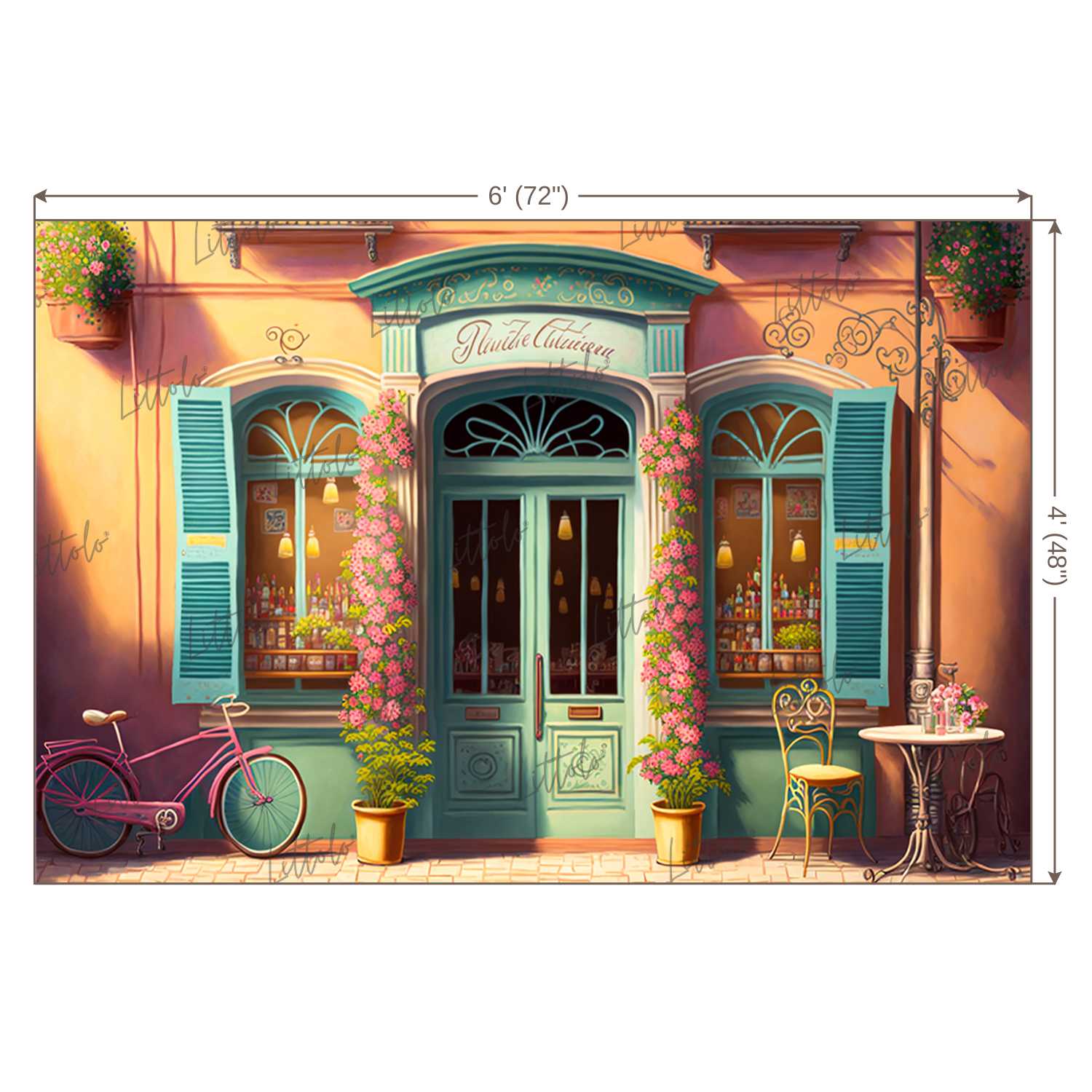 LB0536 Flower Shop Backdrop