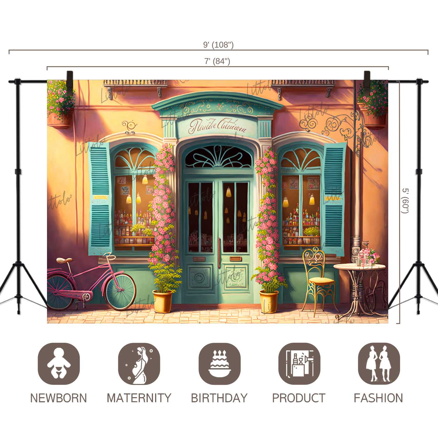 LB0536 Flower Shop Backdrop