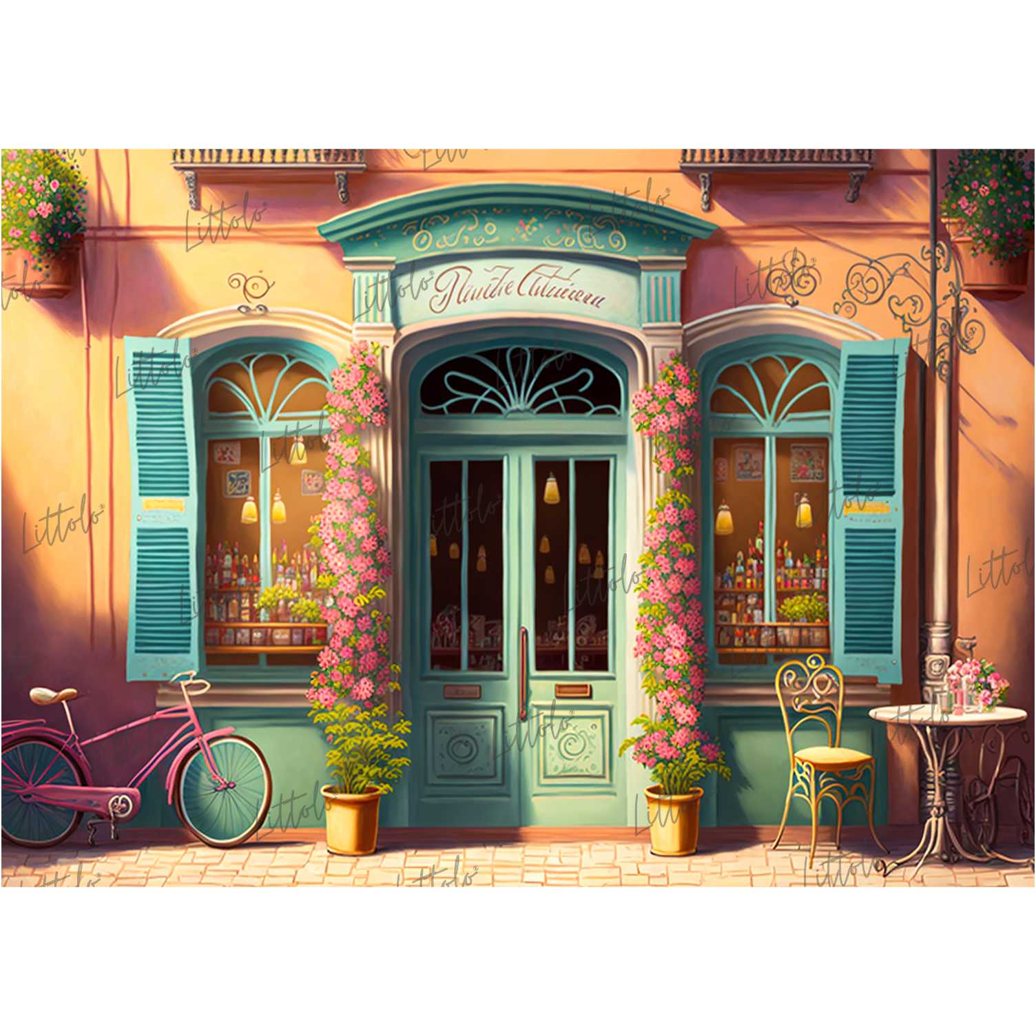 LB0536 Flower Shop Backdrop