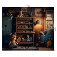 LB0550 Vintage Toy Room Backdrop