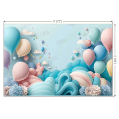 LB0565 Balloons Garland Backdrop