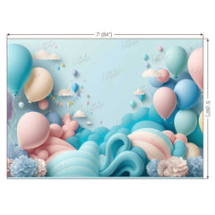 LB0565 Balloons Garland Backdrop