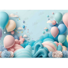 LB0565 Balloons Garland Backdrop