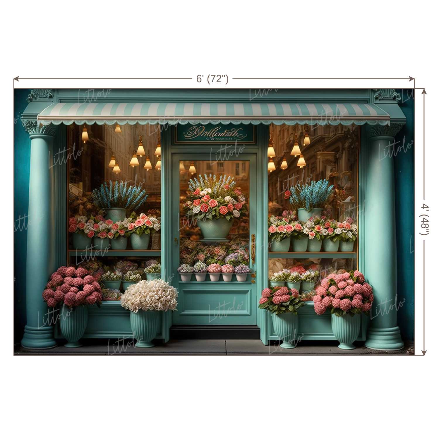LB0571 Flowers Shop Backdrop