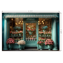 LB0571 Flowers Shop Backdrop