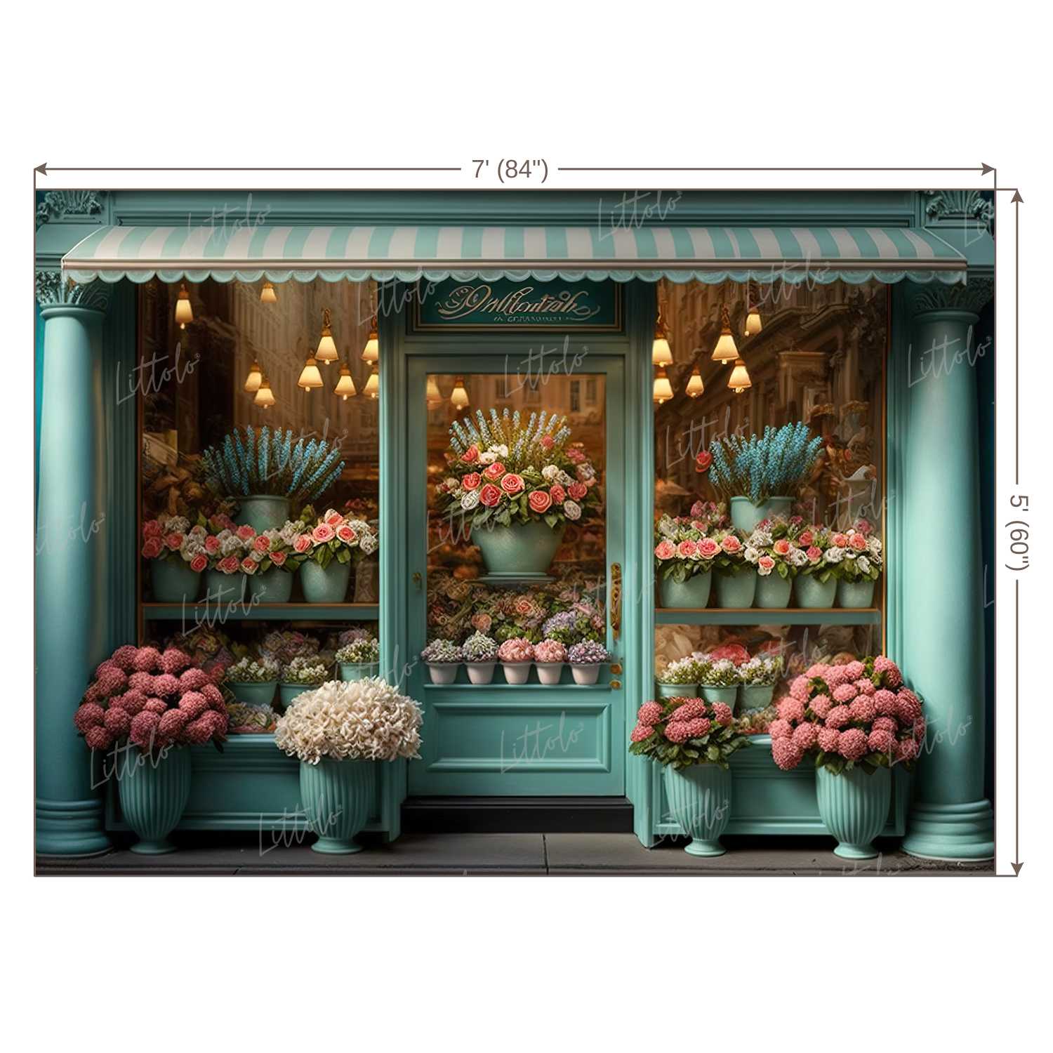 LB0571 Flowers Shop Backdrop
