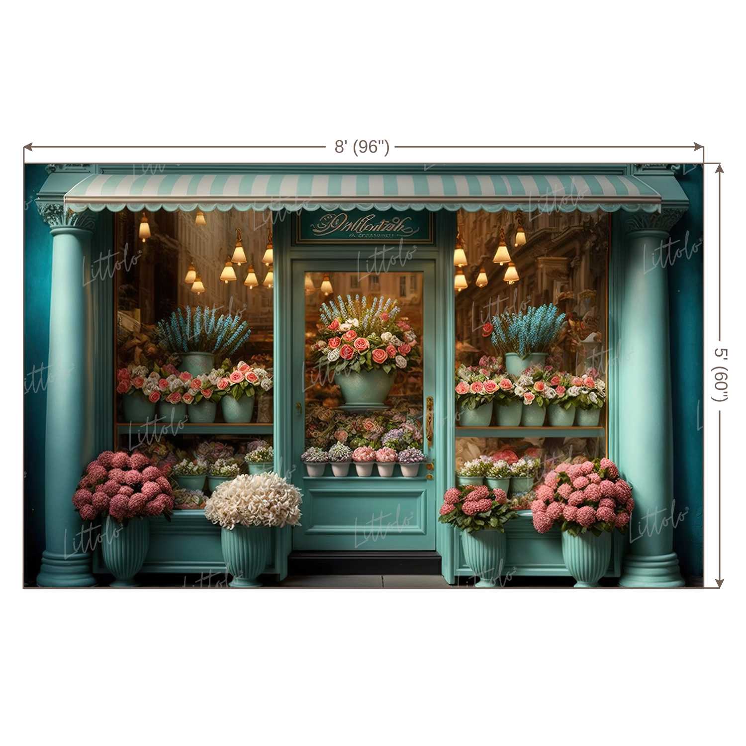 LB0571 Flowers Shop Backdrop