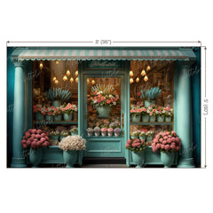 LB0571 Flowers Shop Backdrop