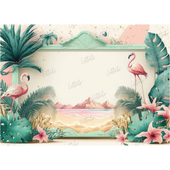 LB0579 Flamingo Backdrop