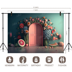 LB0580 Summer Doorway Backdrop