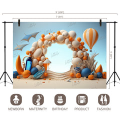 LB0583 Summer Beach Backdrop