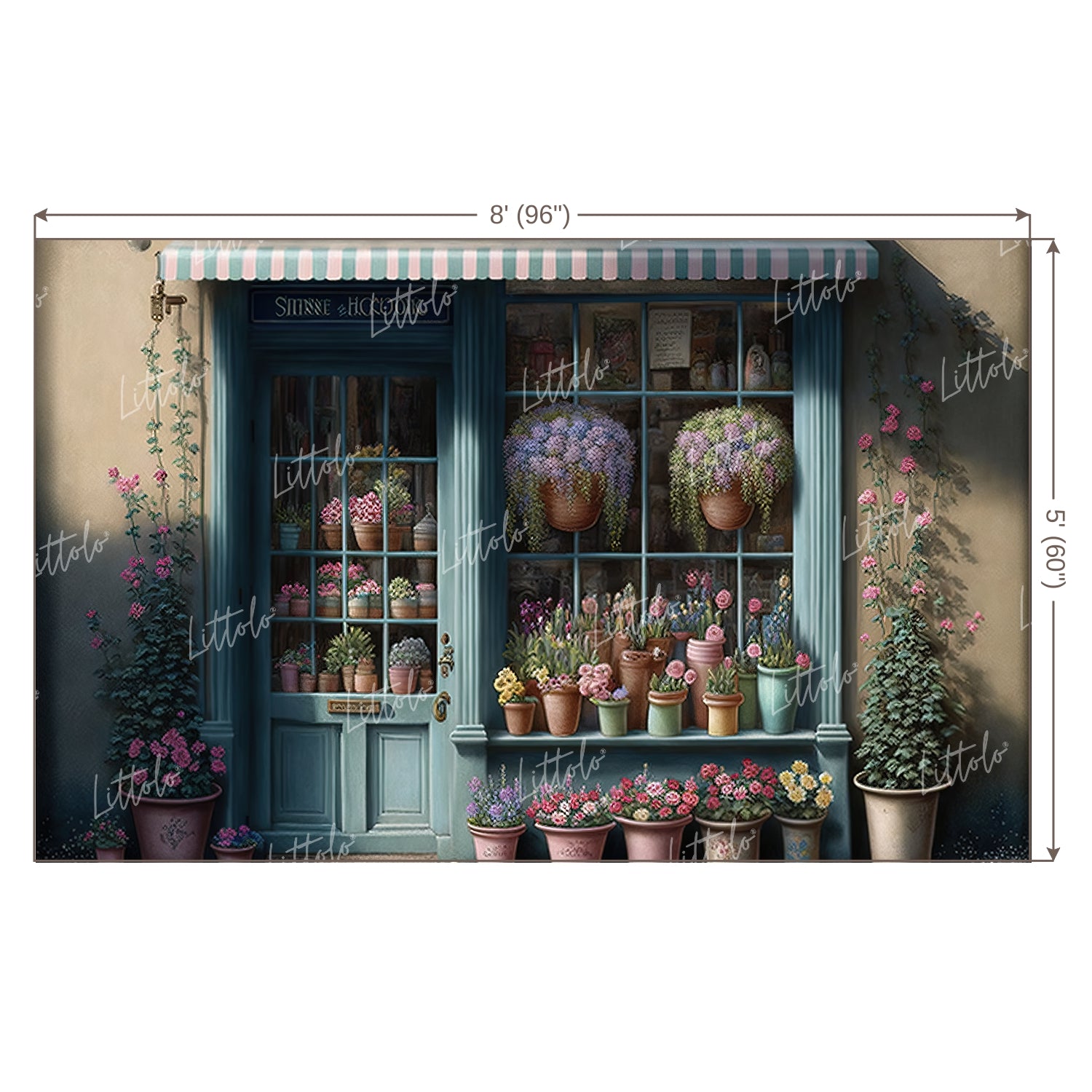 LB0592 Flowers Shop Backdrop