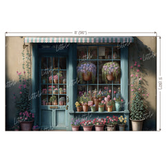 LB0592 Flowers Shop Backdrop