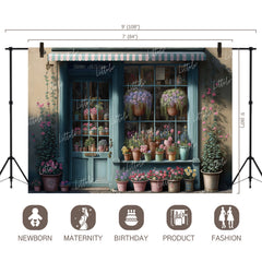 LB0592 Flowers Shop Backdrop