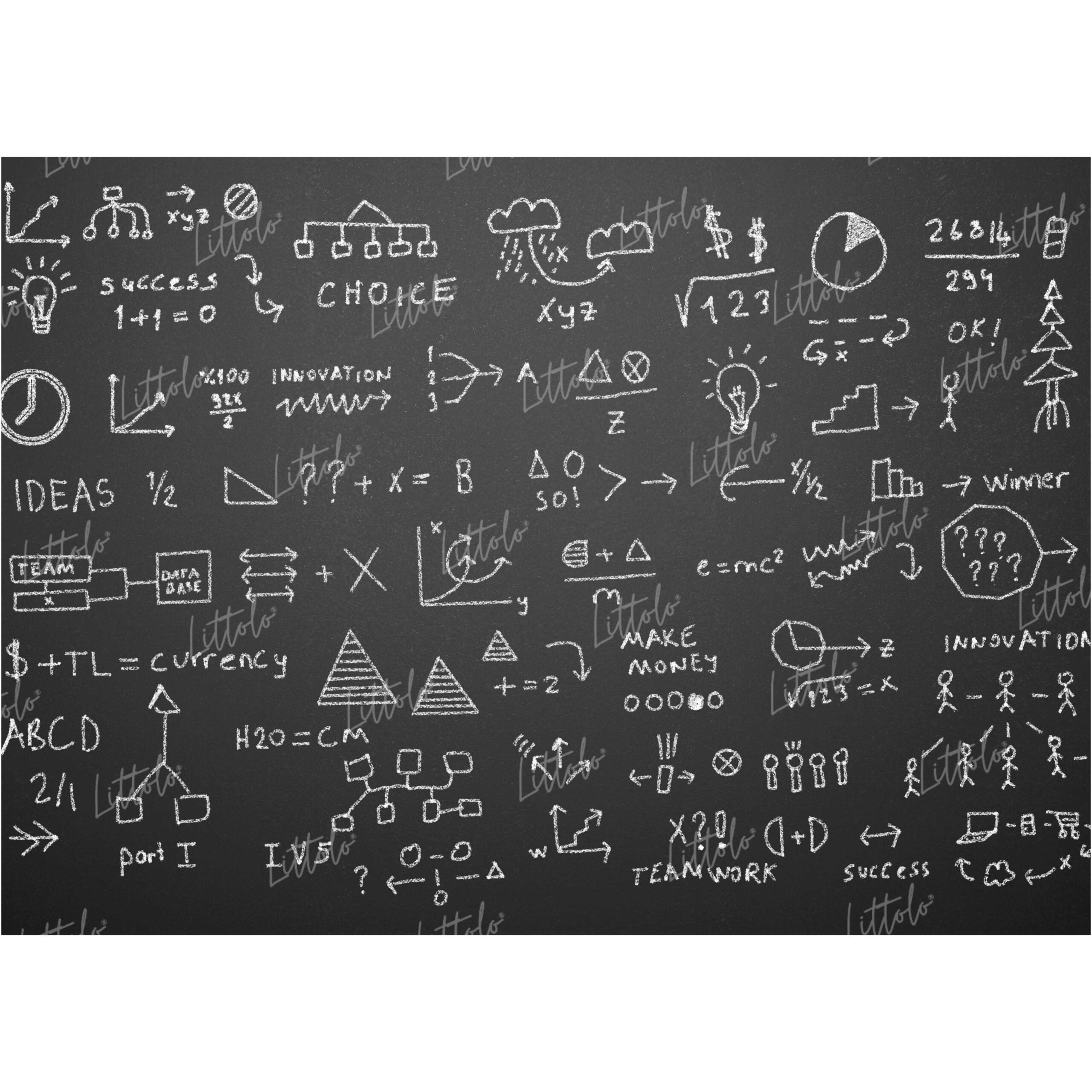 LB0614 Back to School Chalk Board Backdrop