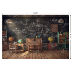 LB0625 Back to School Chalk Board Backdrop