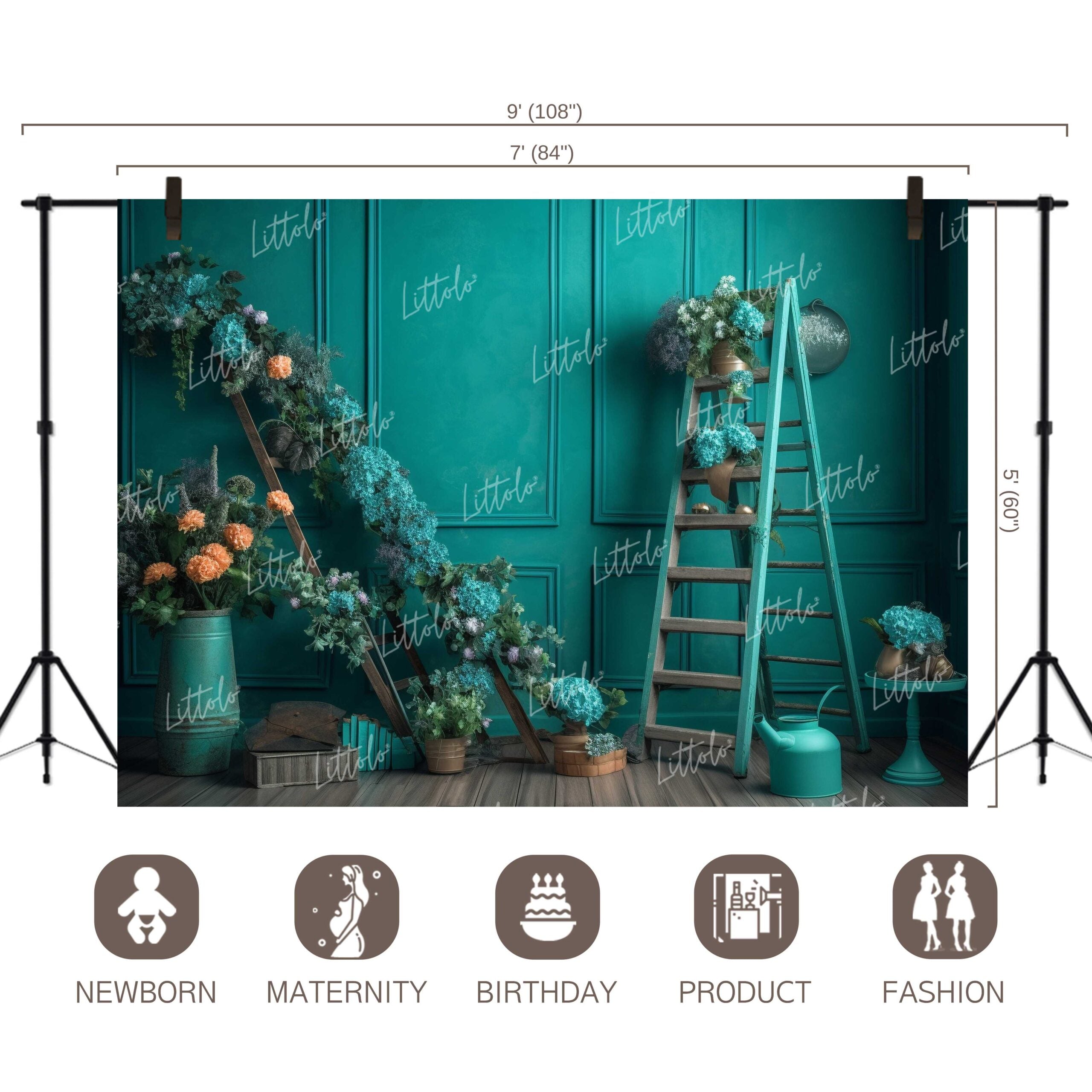 LB0649 Flower Decor Backdrop