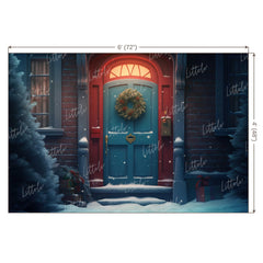 LB0651 Christmas Doorway Backdrop