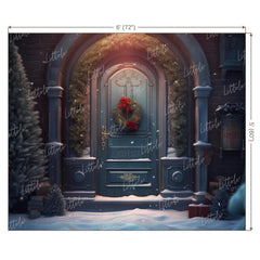 LB0655 Christmas Doorway Backdrop