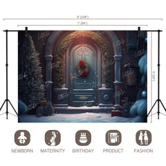 LB0655 Christmas Doorway Backdrop