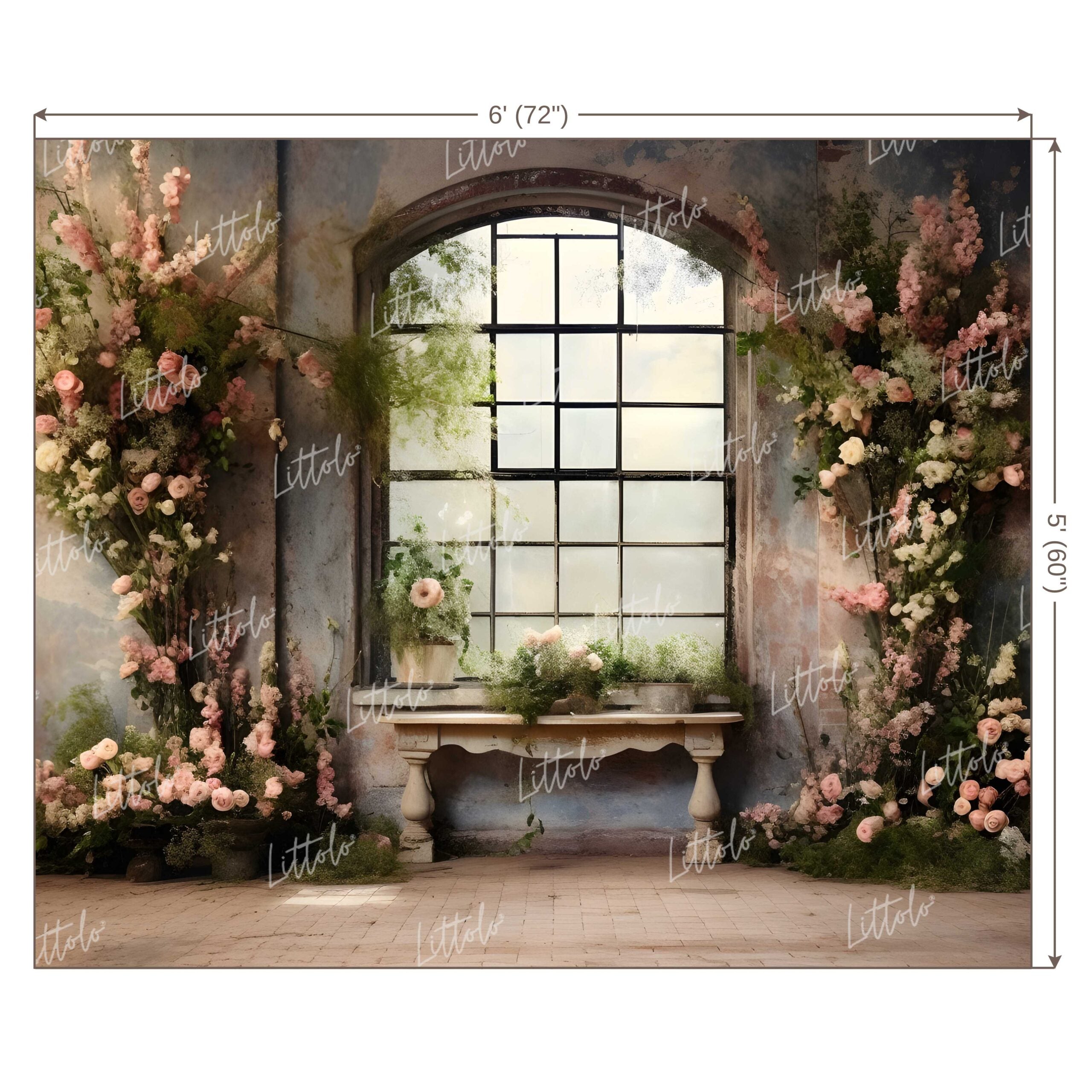 LB0656 Floral Wall Decor Backdrop