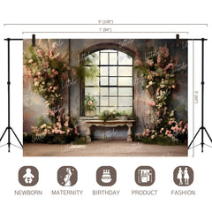 LB0656 Floral Wall Decor Backdrop