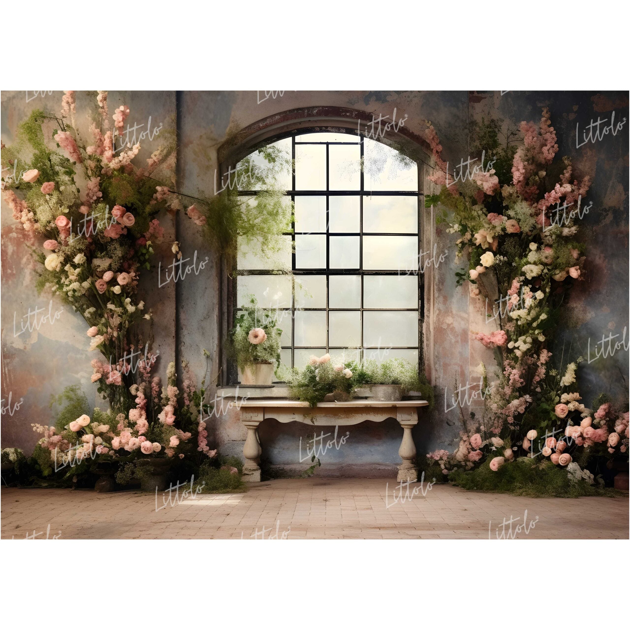 LB0656 Floral Wall Decor Backdrop