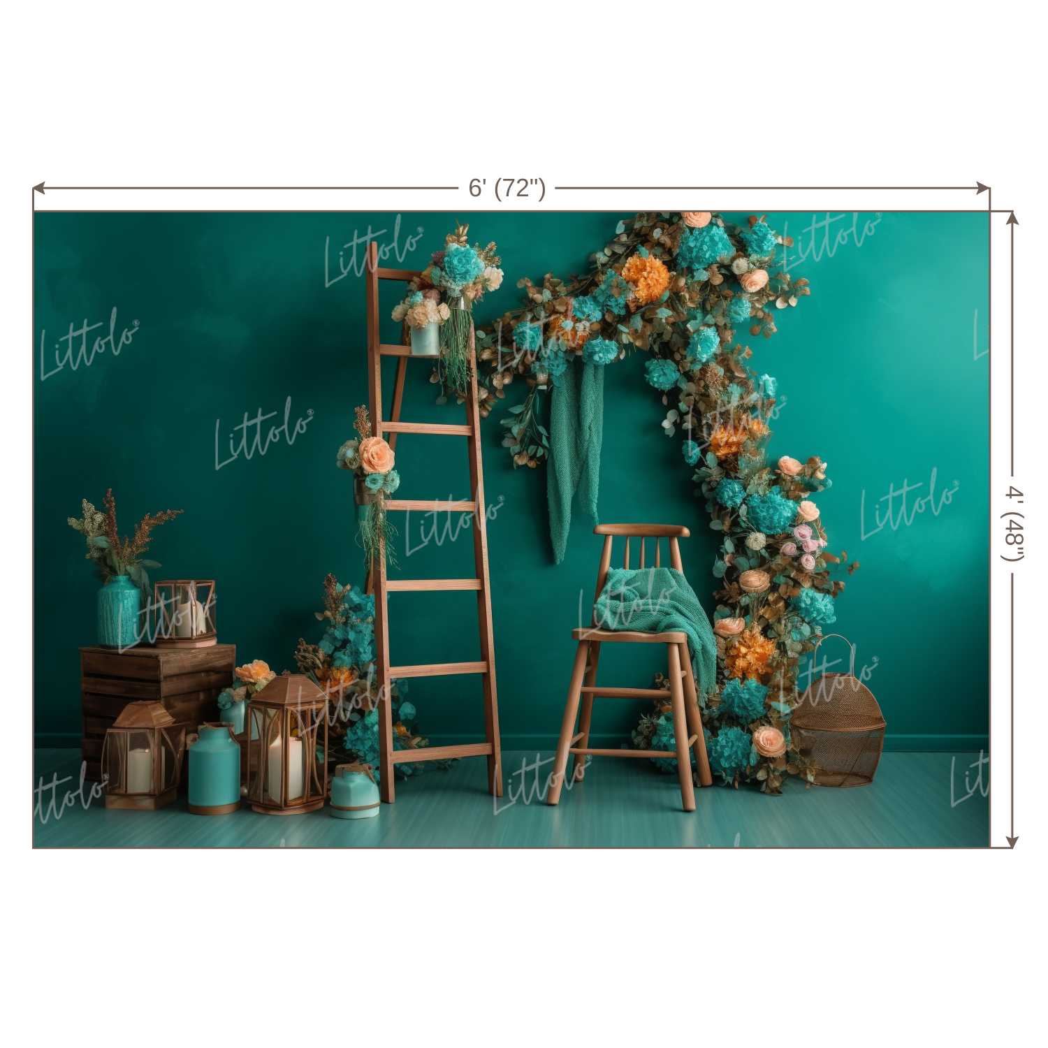 LB0681 Floral Wall Decor Backdrop