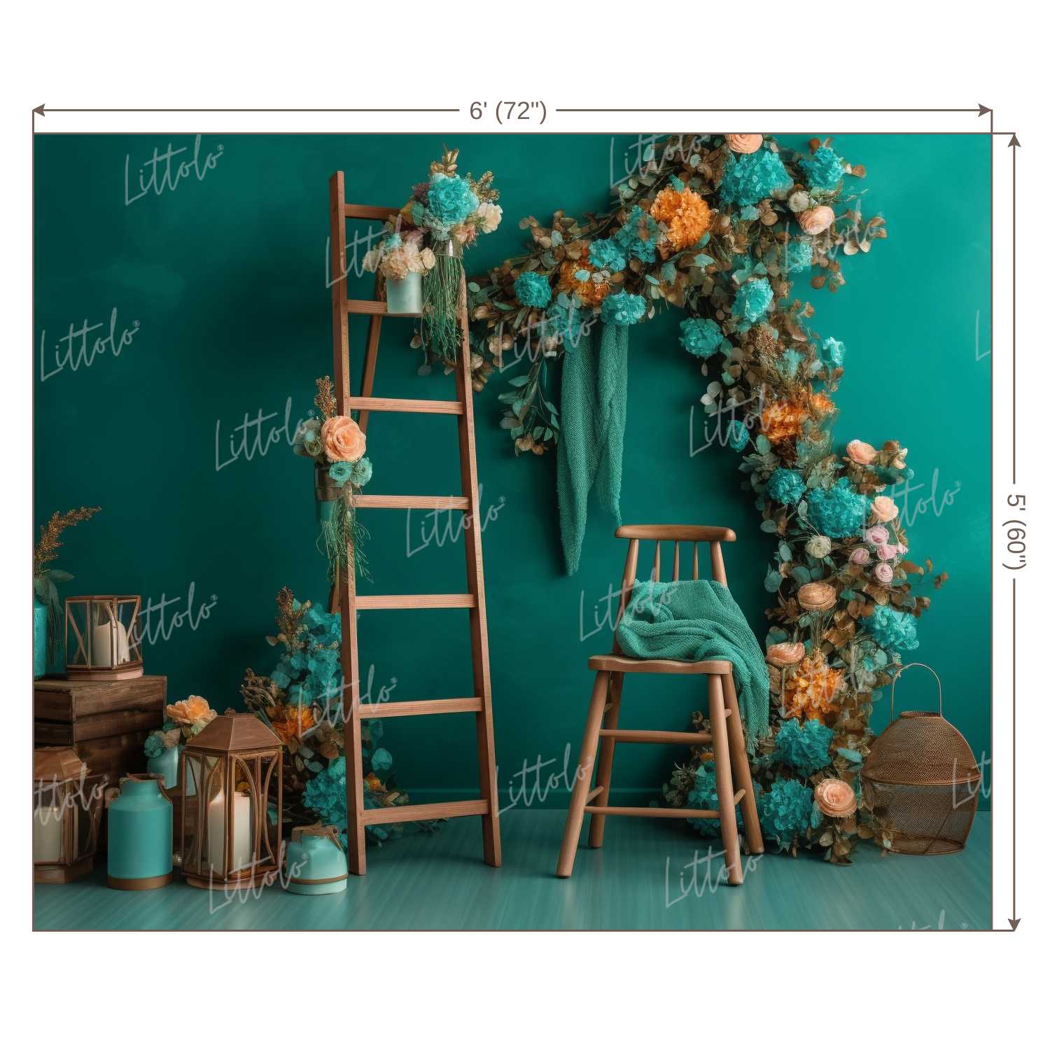 LB0681 Floral Wall Decor Backdrop