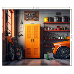 LB0707 Vintage Garage Backdrop