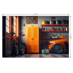 LB0707 Vintage Garage Backdrop