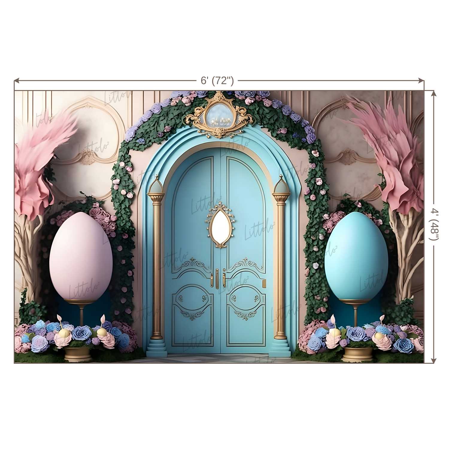 LB0723 Easter Doorway Backdrop