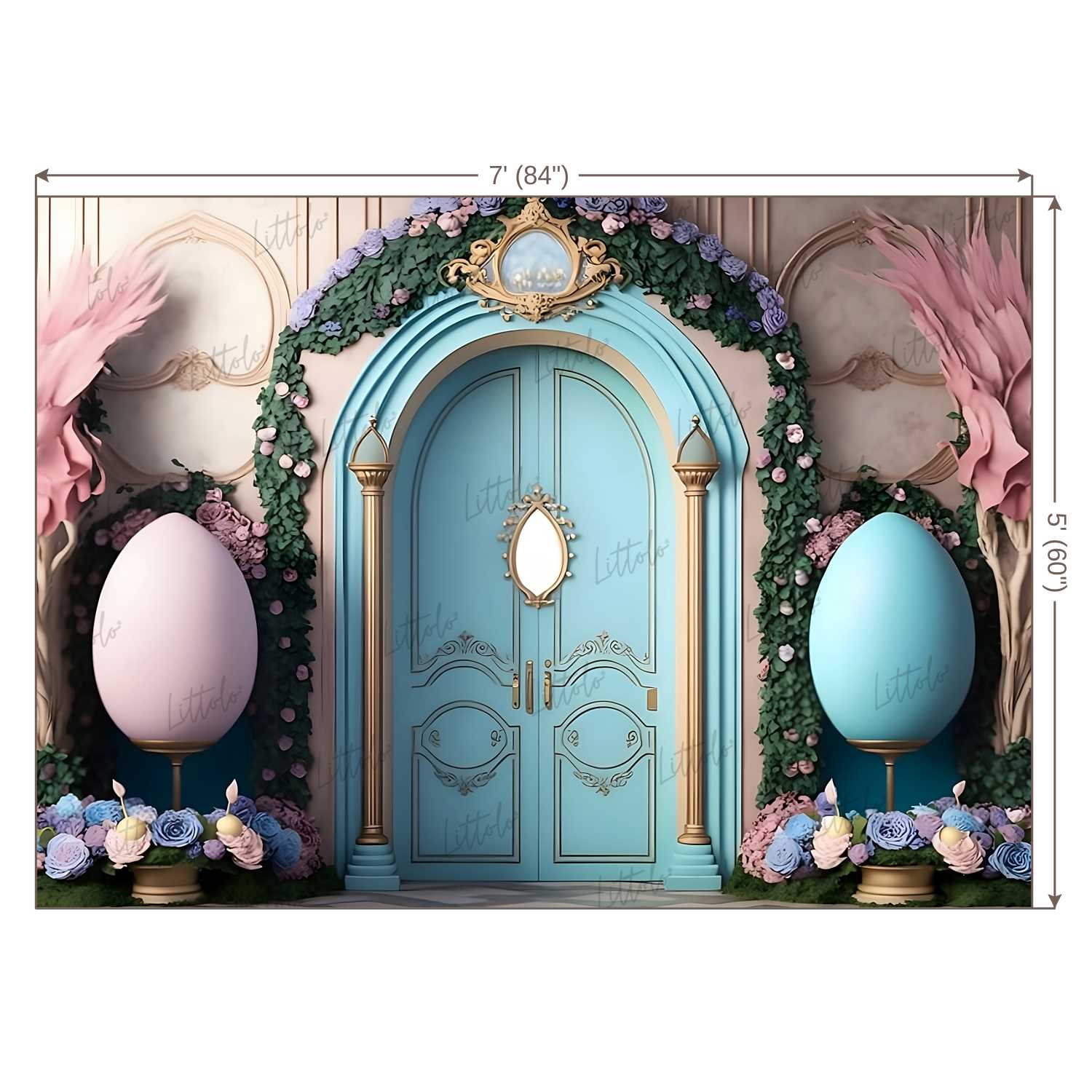 LB0723 Easter Doorway Backdrop