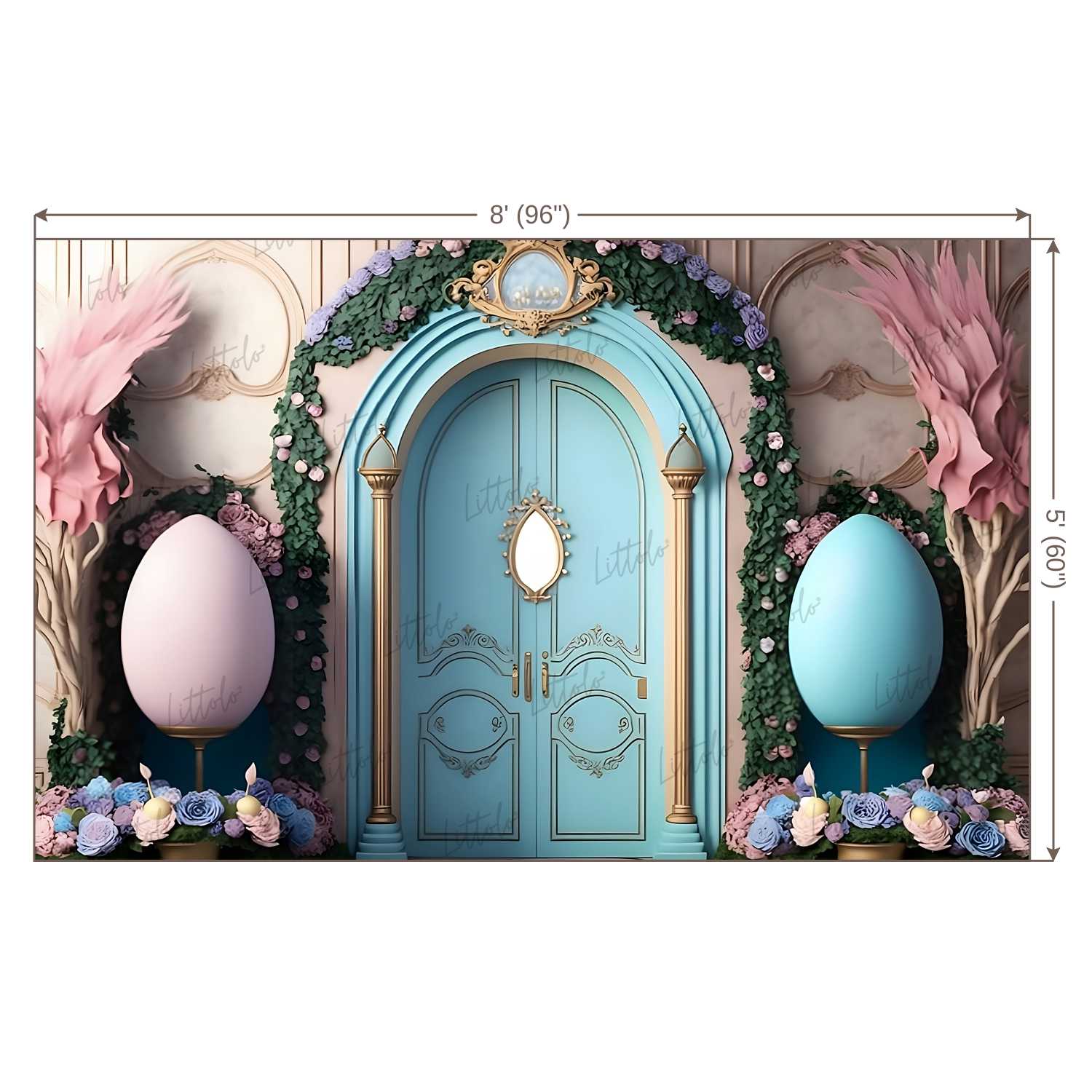 LB0723 Easter Doorway Backdrop