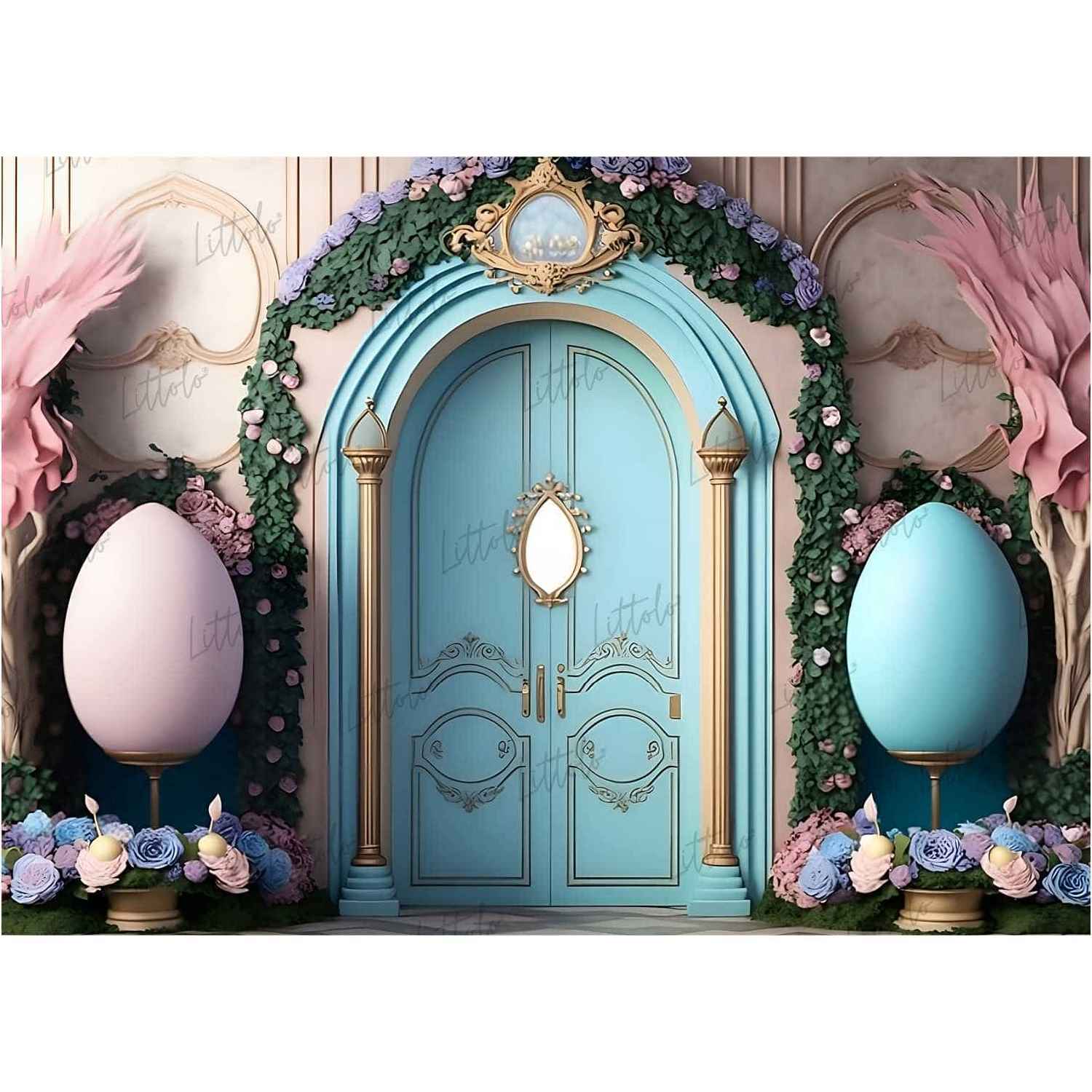 LB0723 Easter Doorway Backdrop