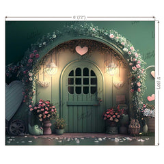 LB0726 Fantasy House Doorway Backdrop