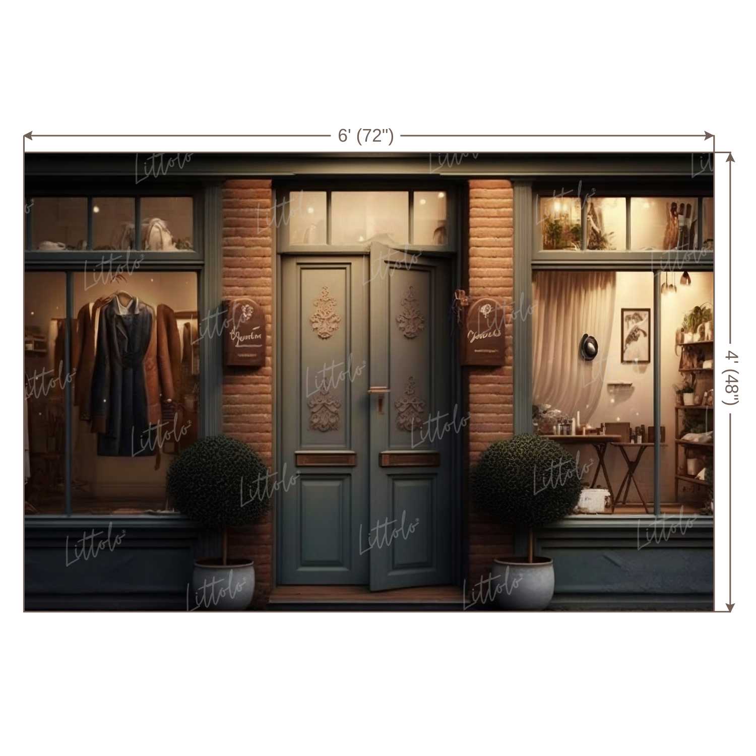 LB0747 Vintage Shop Backdrop