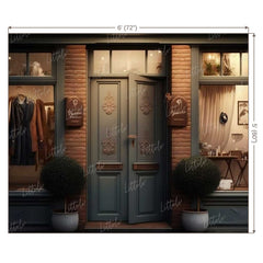 LB0747 Vintage Shop Backdrop