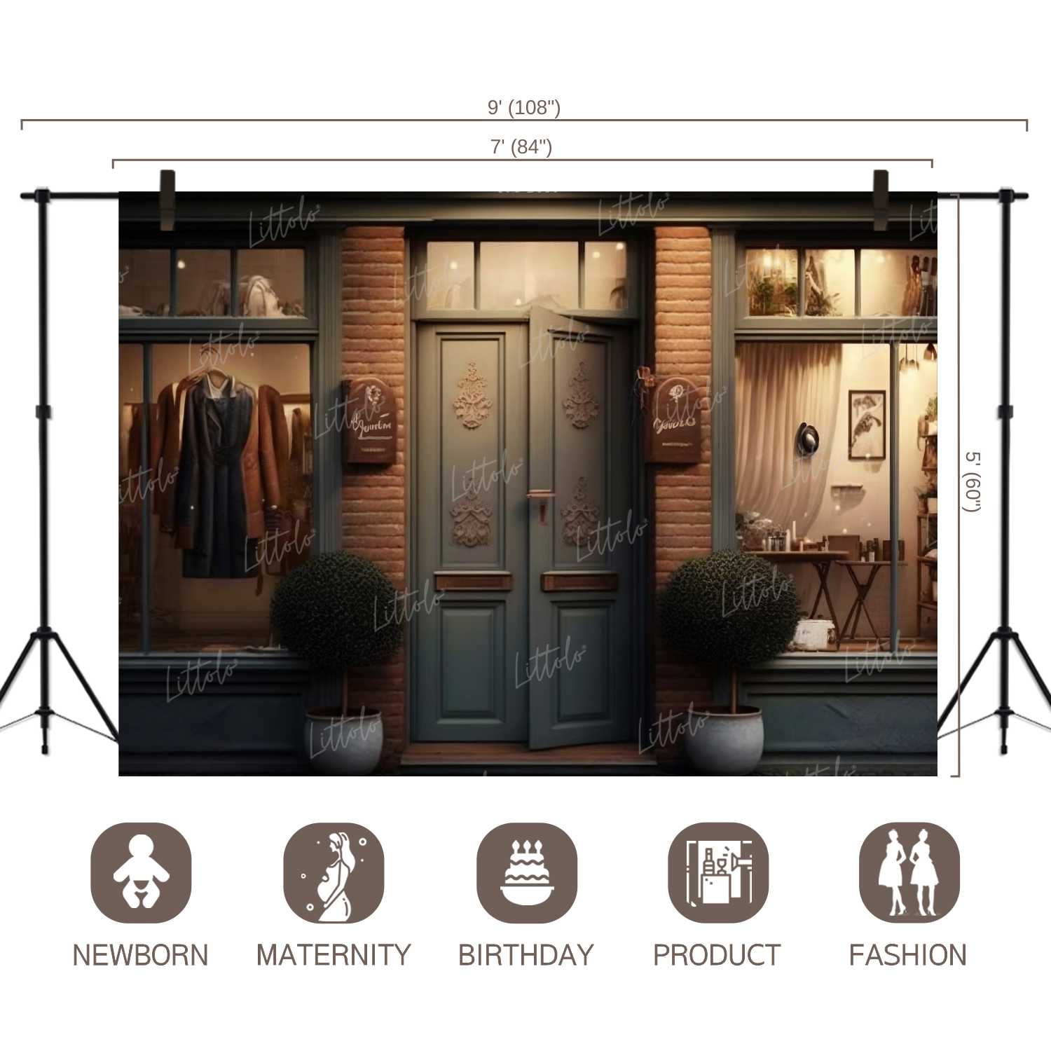 LB0747 Vintage Shop Backdrop