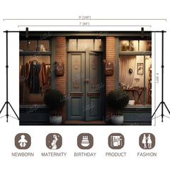 LB0747 Vintage Shop Backdrop