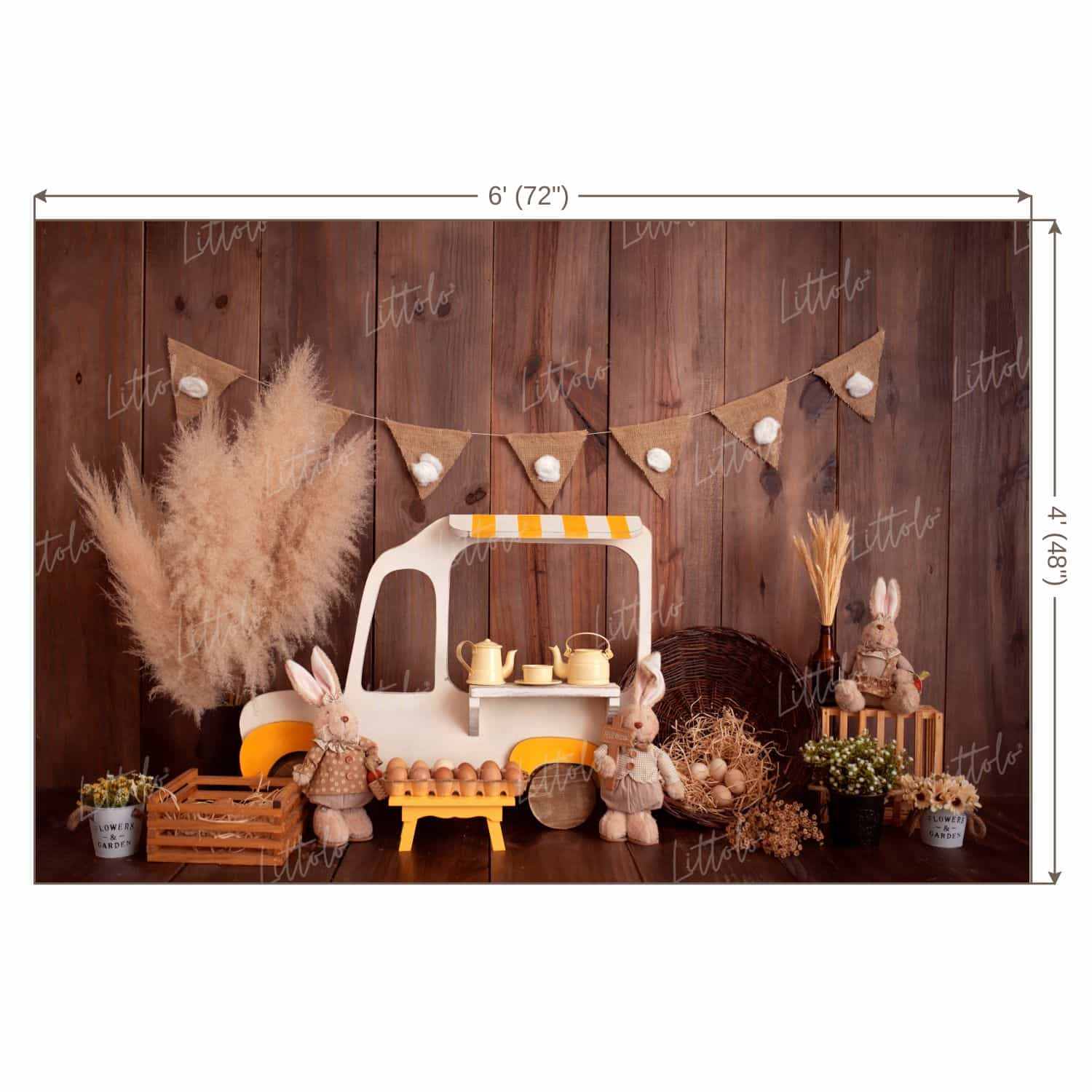 LB0761 Festival Easter Backdrop