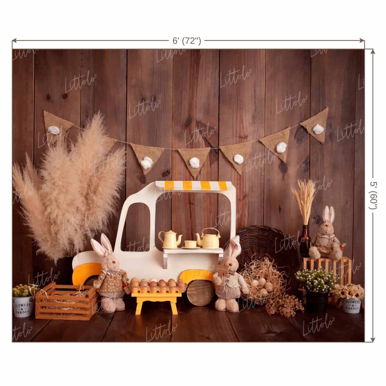 LB0761 Festival Easter Backdrop