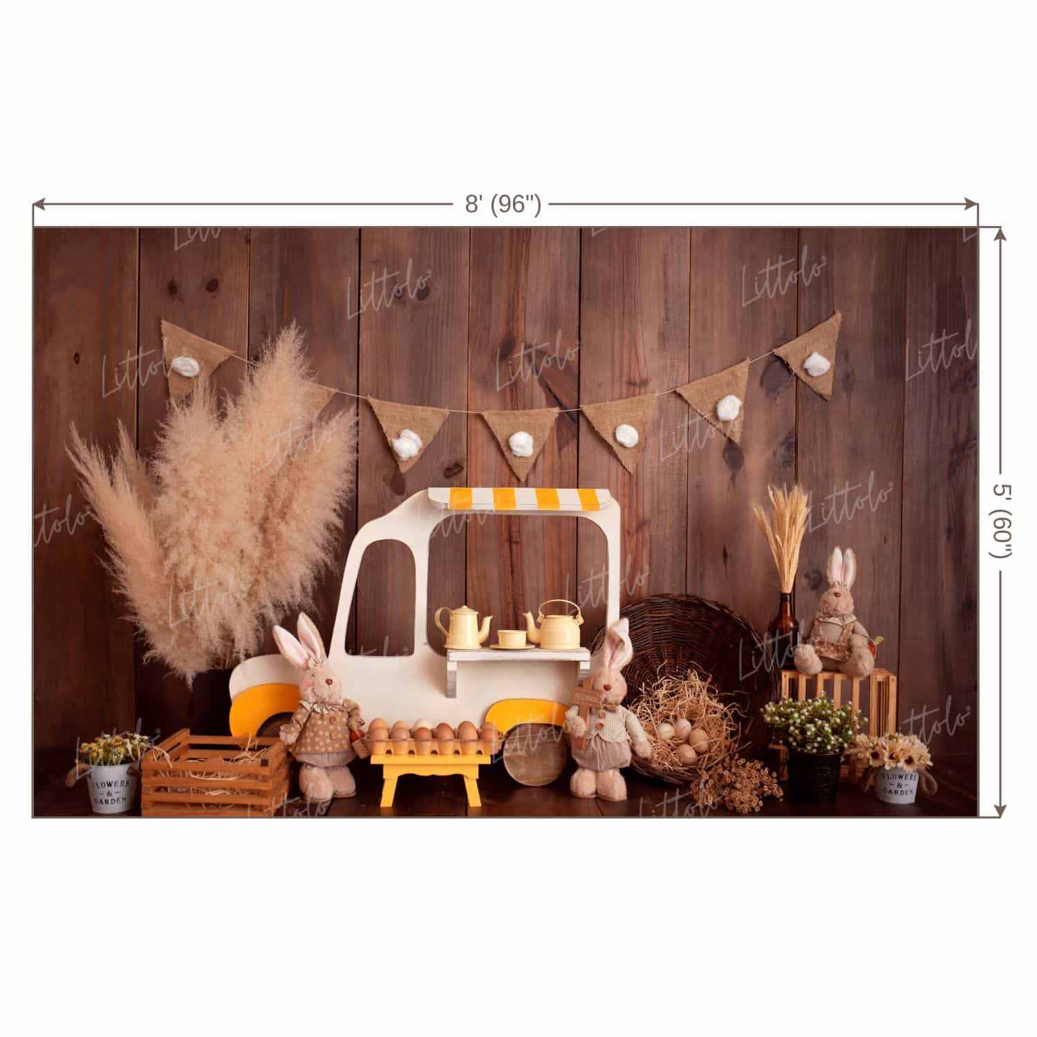 LB0761 Festival Easter Backdrop