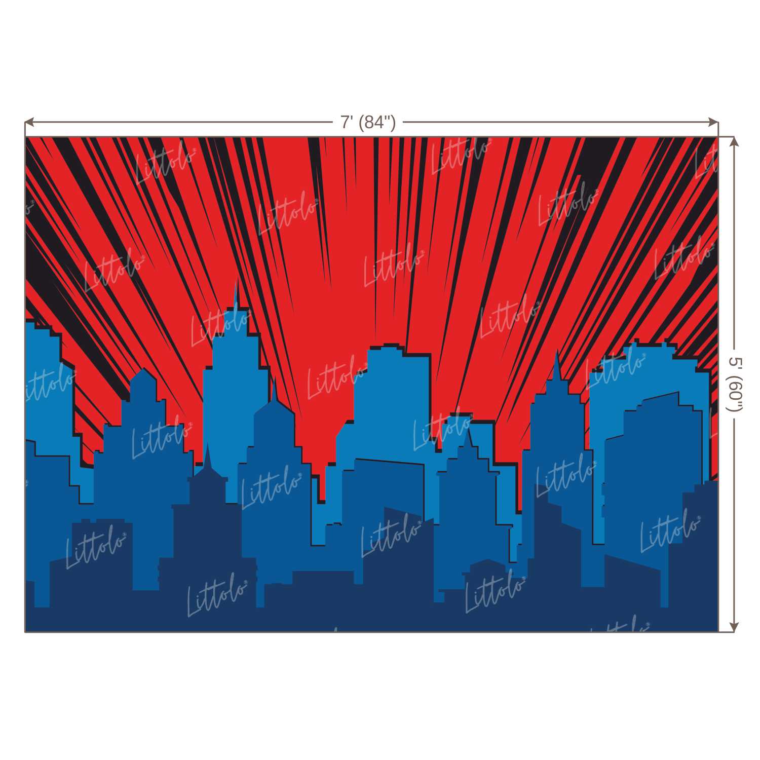 LB0798 Superhero Cartoon Backdrop