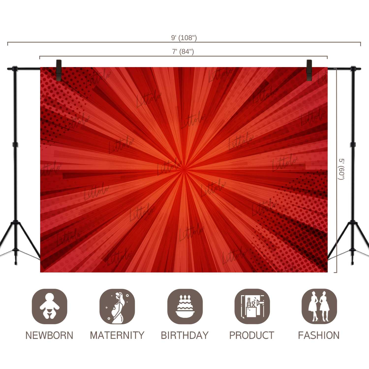 LB0802 Superhero Cartoon Backdrop